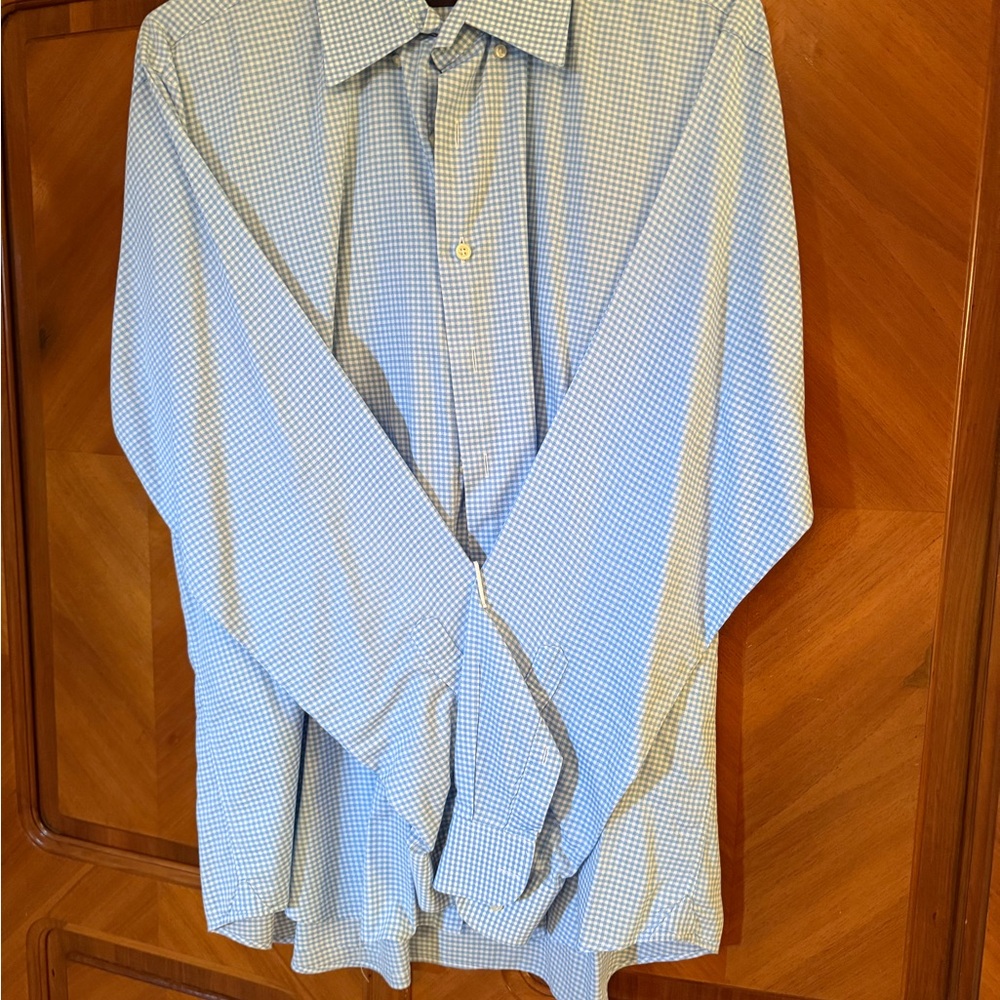 Paul Stuart Blue Casual Button Down Shirt Lightweight